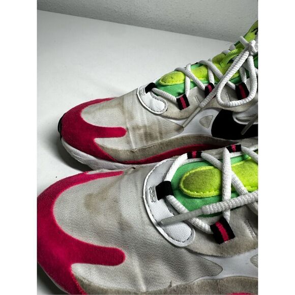 Nike Womens Air Max 270 React Hyper Pink 2020 Lace Up Size 9.5 CJ0619-101 *Notes - Picture 5 of 16